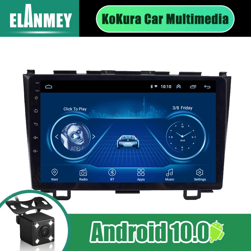 Автомагнитола 2DIN 9 дюймов Android 10 0 мультимедийное Авторадио Bluetooth стереоплеер GPS