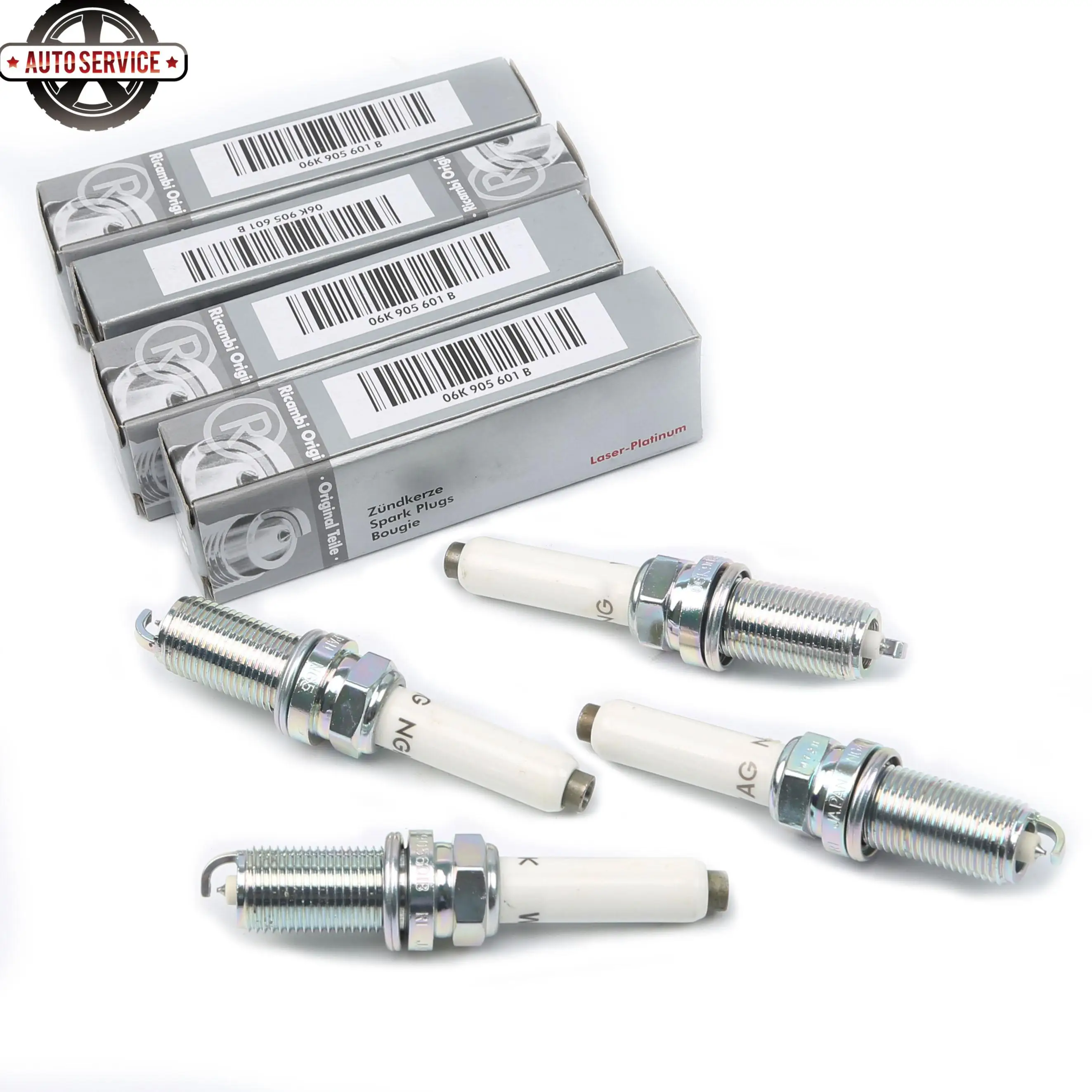 Pack of 4 Spark Plug NGK PLFER7A8EG 94833 Laser Platinum fit Audi Volkswagen 
