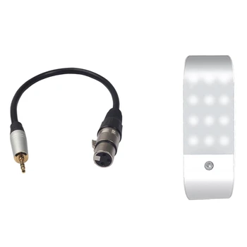 

1 Set 12 LED PIR Infrared Wardrobe Night Light Sensor & 1 Pcs Female To 3.5Mm 1/8 Inch Trs Male o Adapter Cable