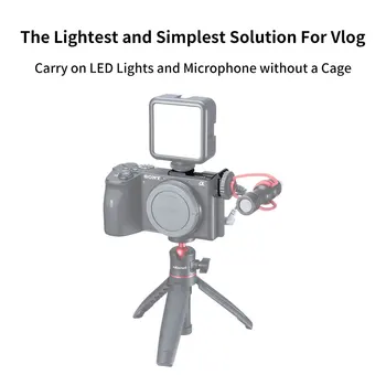 

UURig R032 Dual Cold Shoe Bracket Extend Microphone and Fill Light Mount for Sony A6 Series A6000 A6100 A6300 A6400 A6500