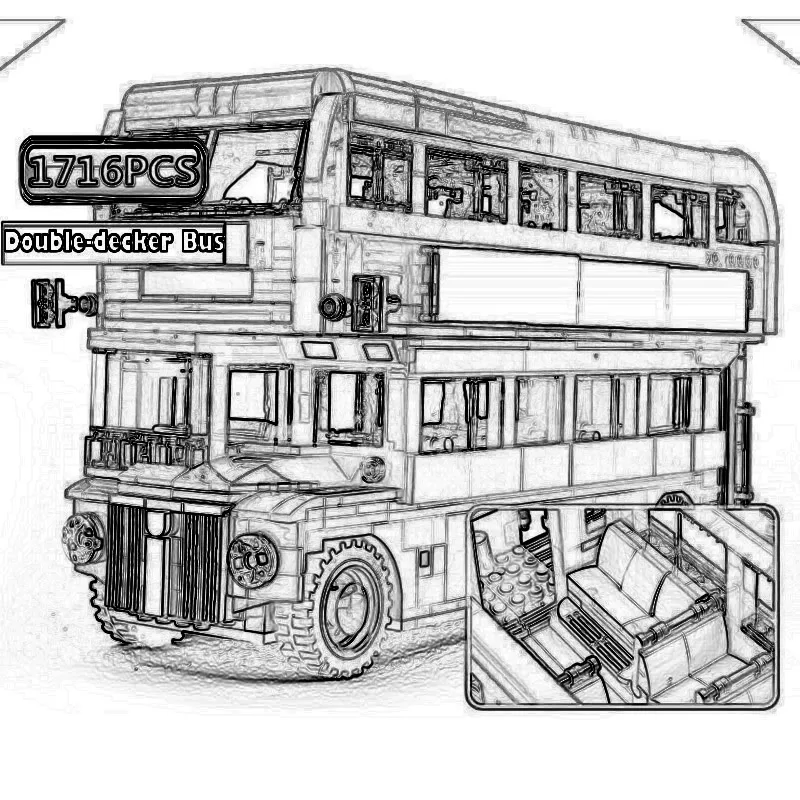 

21045 Creator Series United Kingdom Britain London Double-Decker Bus Building Blocks 1686pcs Bricks Toy Gift 10258