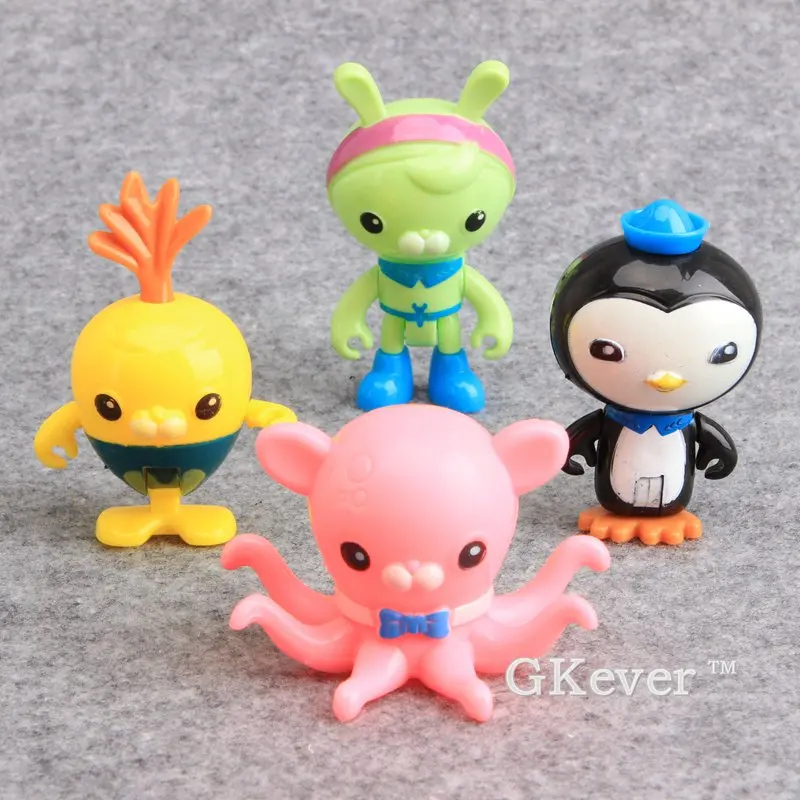 8 шт./компл. Octonauts фигурка игрушки Аниме Kwazii кошка песо Пингвин животные игрушки Коллекционная модель для мальчиков подарок на день рождения