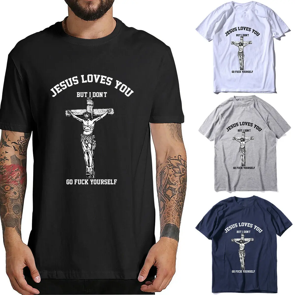 Jesus Loves You But I Don't Fvck Yourself винтажная Мужская футболка 5 цветов Высокое качество хлопковая футболка s для мужчин и женщин