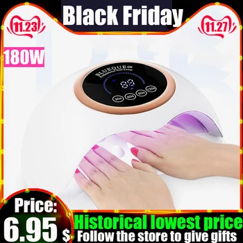 

180W/192W Brand UV LED Lamp for manicure SUN Lamp For Nail Dryer For Nail LED Lamp Auto-sensing Suitable for all gel&BLUEQUE V4