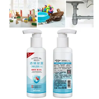 

100ml 75% Aocohol Instant Hand Anti-bacterial Hand Sanitizer Gel Cleanser Pump Dispenser Defense Hand Soap Kills Germs Bacteria