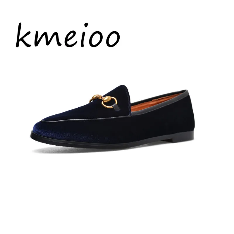 Г., Kmeioo обувь без застежки Новая модная женская Демисезонная обувь в новом стиле модная удобная обувь высокого качества размера плюс - Цвет: Navy Blue