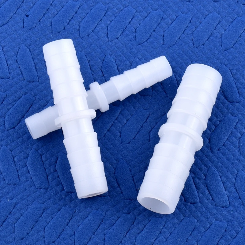 5~200pcs 4~14mm Food Grade Plastic Equal Dia Direct Connectors Aquarium Fish Tank Air Pump Hose Pagoda Joint Water Pipe Fittings — view 3