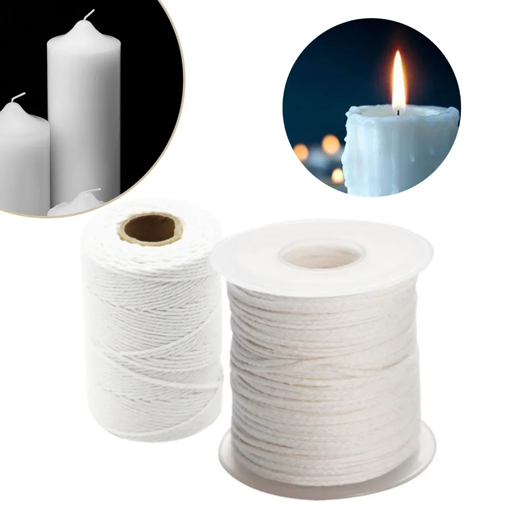 New 10 Yard Braided Cotton White Long Wax Candle Making Wick Flat  Core DIY 