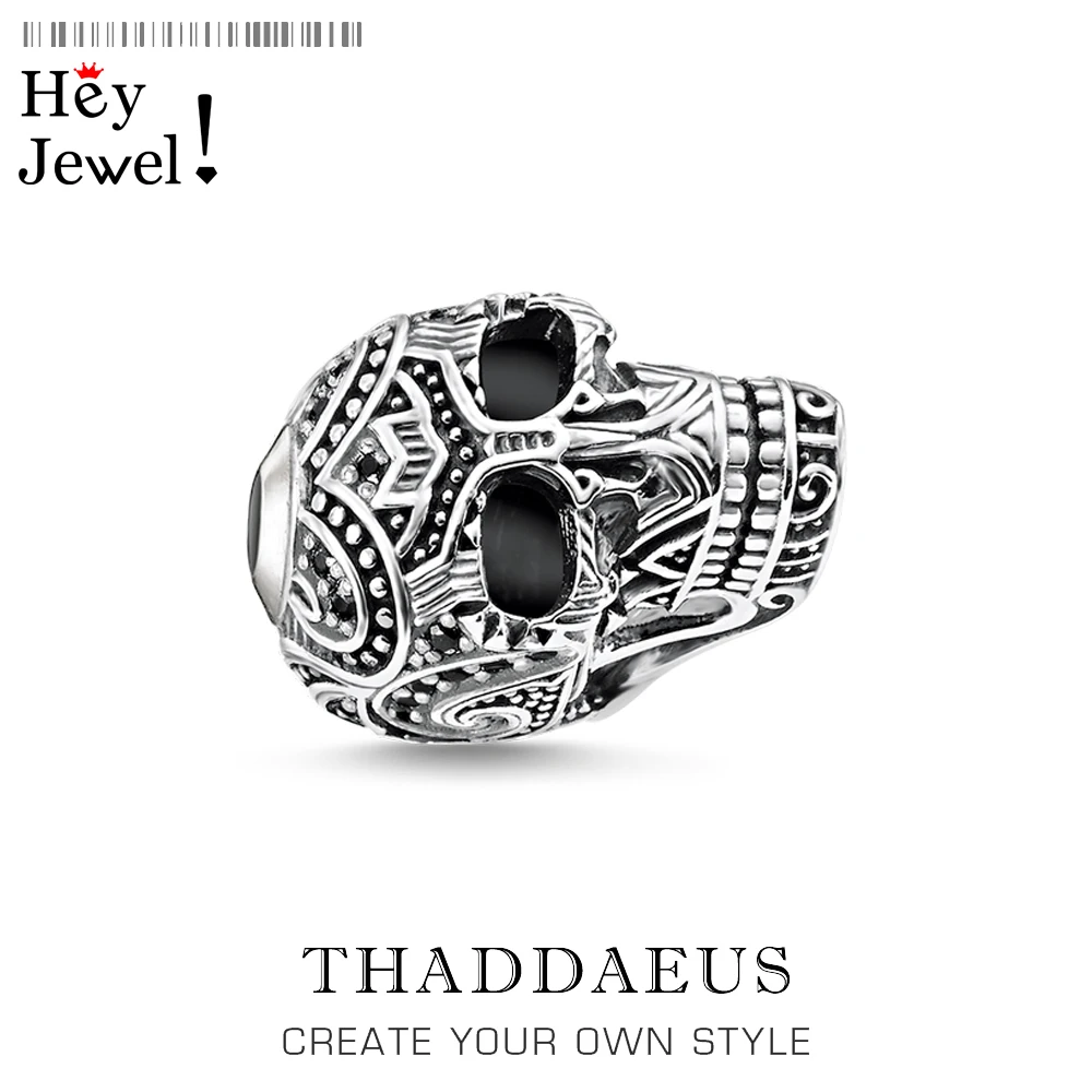 

Beads Black Skull King,2017 Summer New Silver Punk Beads Fits Bracelet Thomas Necklace Jewelry Accessories Gift For Women & Men