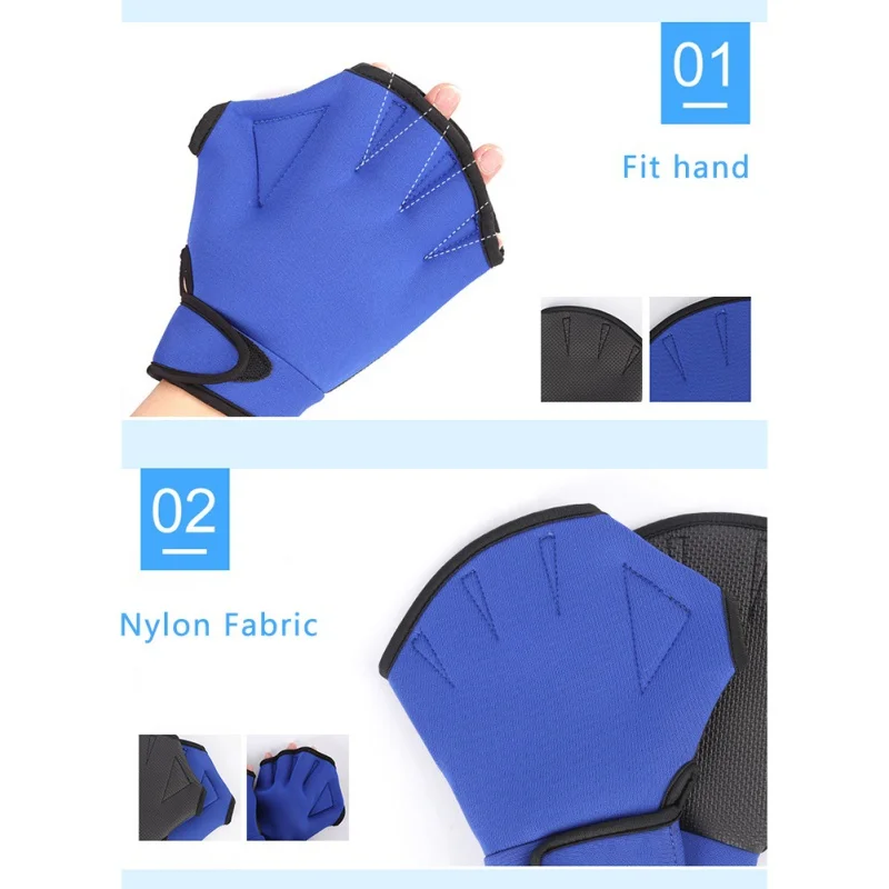 1 Pair Men Women Neoprene Diving Gloves Snorkeling Dive Swimming Paddles Palm Webbed Scratch-resistant Hand Guard Equipment 5