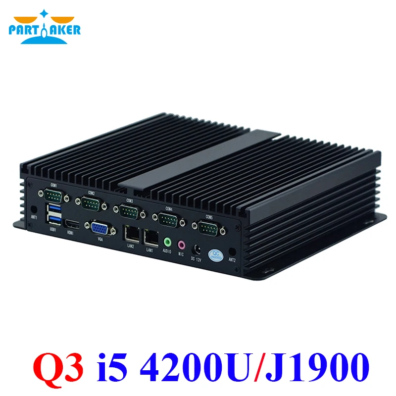 Причастником Q3 Intel Core i5 4200U Mini ITX X86 промышленный ПК с 6 rs232 dual lan Intel Celeron J1900 безвентиляторный установленный Linux pc
