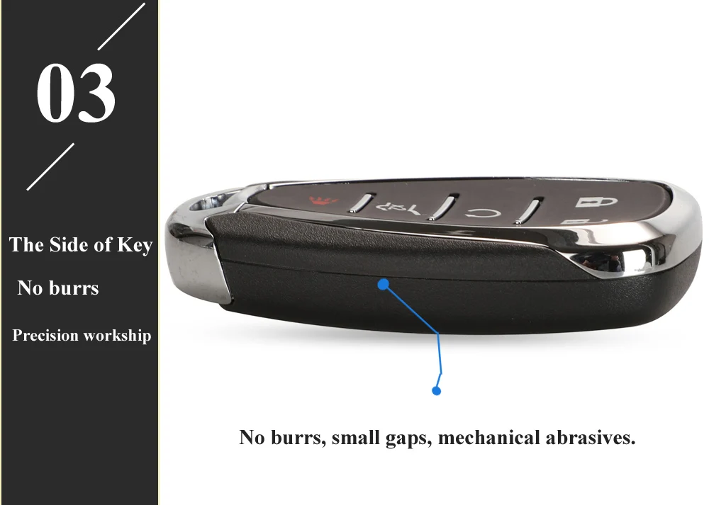 Keyforkess 10pcs Smart Remote Key Shell sostituzione per Chevrolet Cruze Malibu Camaro 2/3/4/5 pulsanti chiavi Fob Body Housing - H55b40a3ca09848f7bd11872efc028fe6j