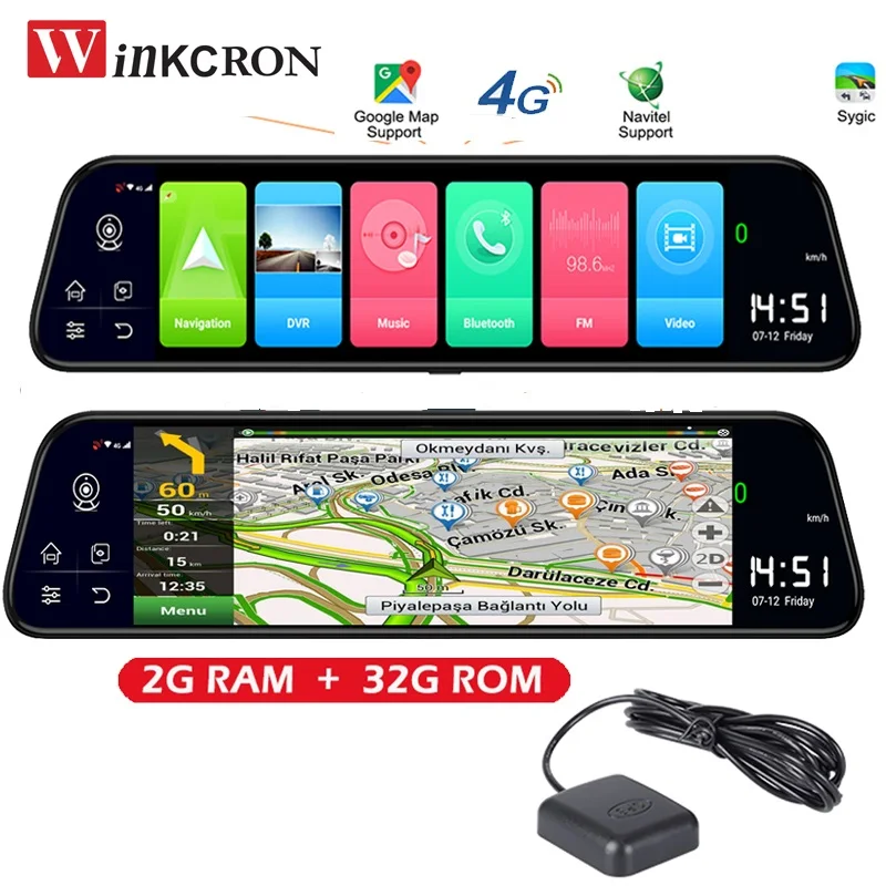 Зеркало заднего вида, 12 дюймов, Android, GPS, навигация, 4G, Wi-Fi, DVR, HD 1080P, видеорегистратор, ADAS, мониторинг парковки Зеркало заднего вида, 12 дюймов, Android, GPS, навигация, 4G, Wi-Fi, DVR, HD 1080P, видеорегистратор, ADAS, мониторинг парковки