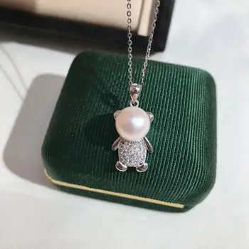 

Anniversary Jewerly 925 Sterling Silver Pendant Base Settings Mountings Findings Parts for Pearl Crystal Jade Agate 5pcs/lot