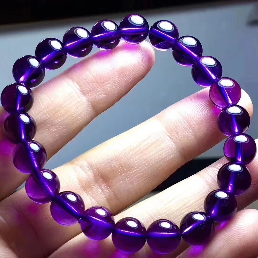 

Natural Uruguay Amethyst Single Loop Bracelets Crystal Clean Violet Refreshing Purple East