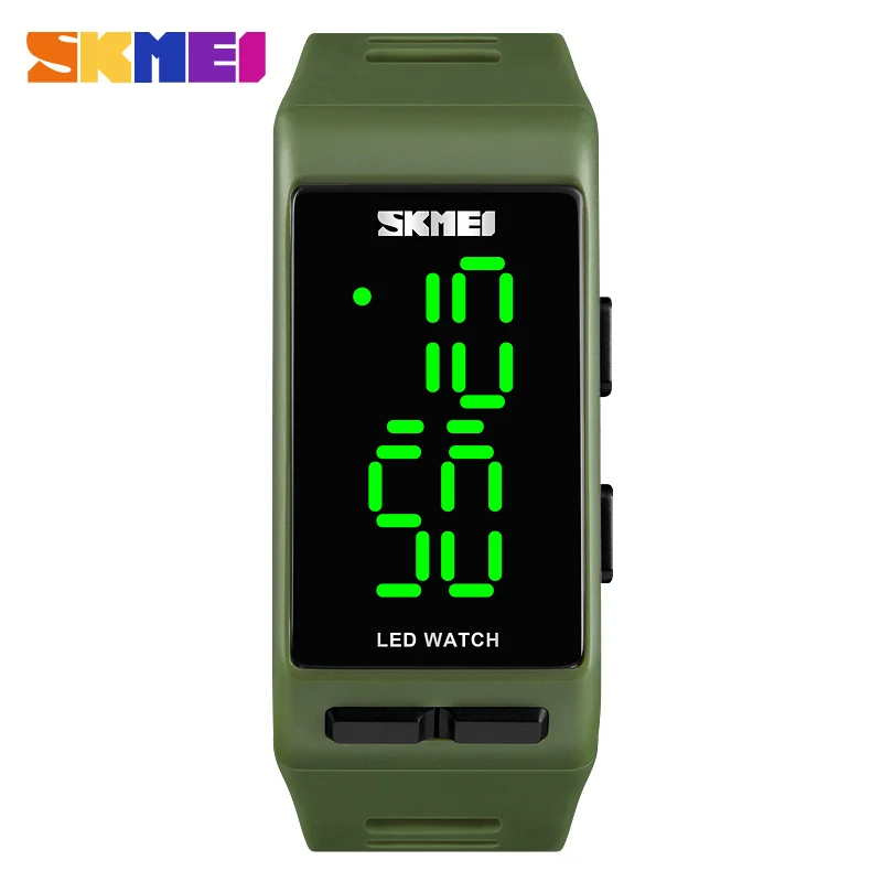 

SKMEI Outdoor Sports Watch For Womem Casual Personality PU Strap LED Display Waterproof Digital Watches Clock Mujer Reloj Gift