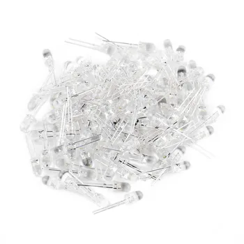 

Super Deals Top Selling 100Pcs 5mm White Ultra-Bright LED Light Lamp Emitting Diodes 15000MCD