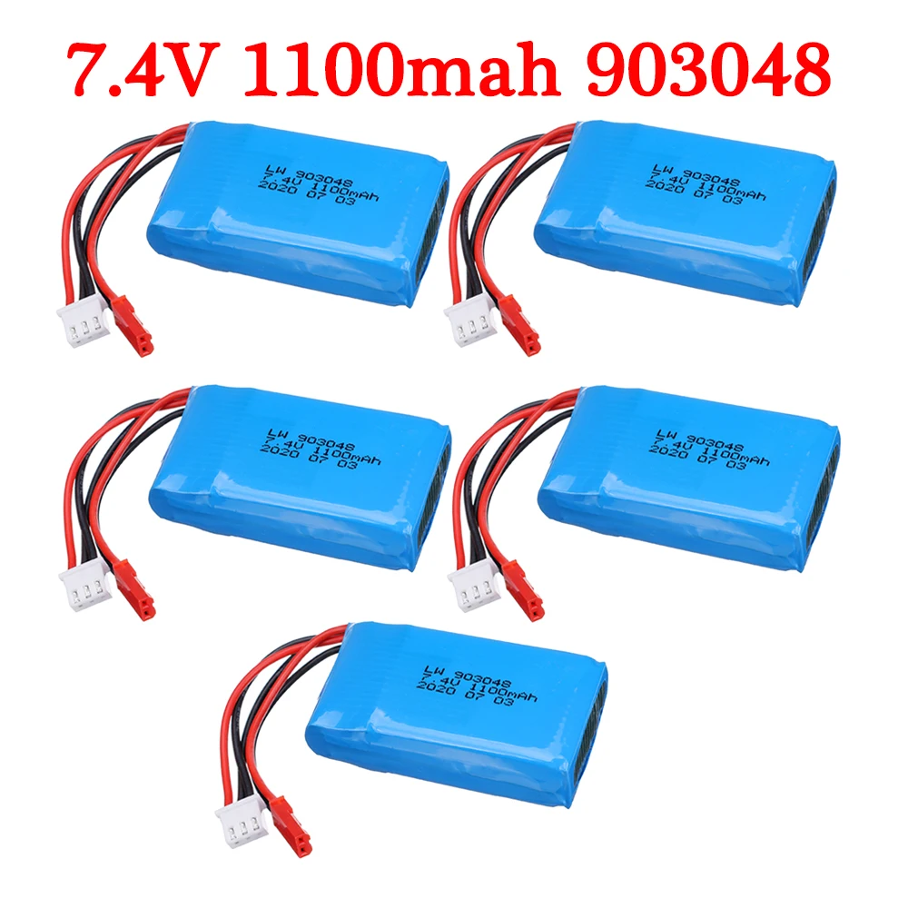 Литий-Полимерный Аккумулятор 7 4 В 1100 мАч 25C для WLtoys A949 A959 A969 A979 V912 V913 V353 k929 V262 L959 T23 T55