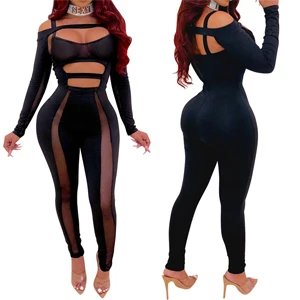 Cross criss hollow out jumpsuit