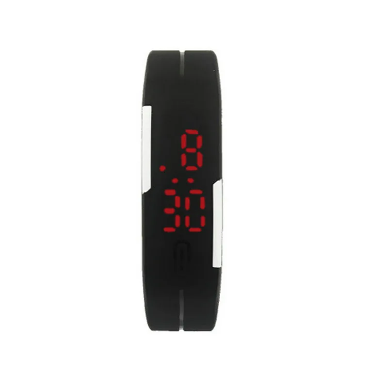 

New Style Fashion LED Display Sports Bracelet & Watch Cool Simple Rubber Wrist Strap Watch