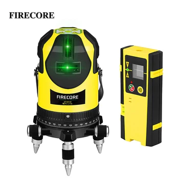 

FIRECORE 8Lines Green Laser Level Electronic Self-Leveling 360 Super Powerful Laser Cross Lines with Receiver