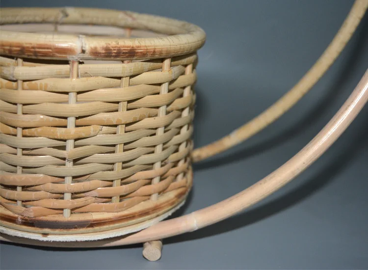 New Creative Storage Basket Wall Hanging Flower Vase Garden Home Decoration Plant Organizer Bamboo Weaving Hand-woven