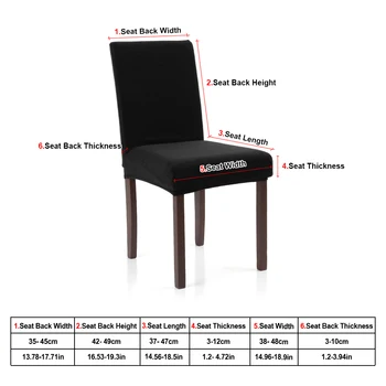 

New High Quality Polyester Spandex Chair Cover Stretch Dining Chair Cover Slipcover Hotel Dining Meeting Room Chair Seat Cover