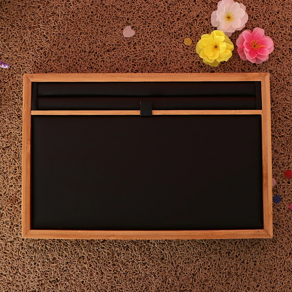

Solid Bamboo Wooden Handmade Tray Box Jewelry Display Organizer Storage Tray for Bracelets, Pendant Necklace, Earrings,Rings