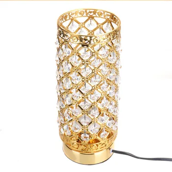 

Modern simple bedroom bedside crystal decorative table lamp new style table lamp for romantic wedding room led desk lamps