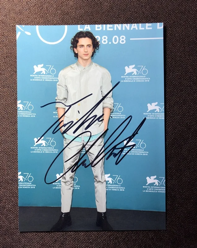 

hand signed Timothée Chalamet autographed photo 5*7 Little Women 092019M1