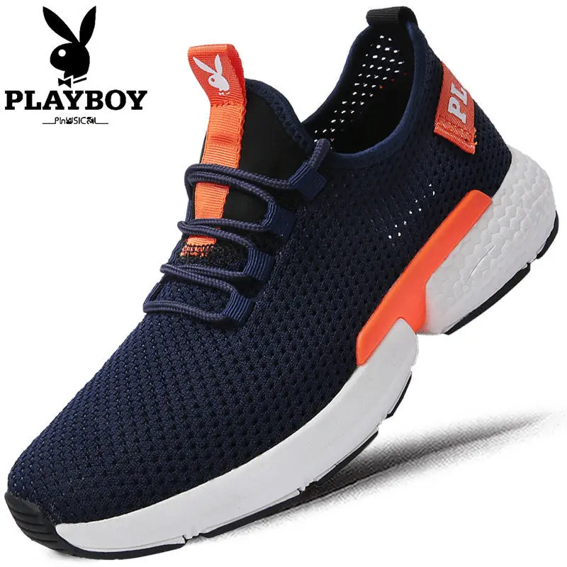 

PLAYBOY Mesh Casual Shoes Korean-style Breathable Athletic Shoes Running Shoes 2019 Summer New Style Trend Shoe Men's