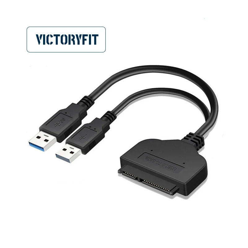Переходник SATA-USB с портом питания USB 2.0 для Windows 7/8/98/XP/2000 5 Гбит/с высокоскоростная
