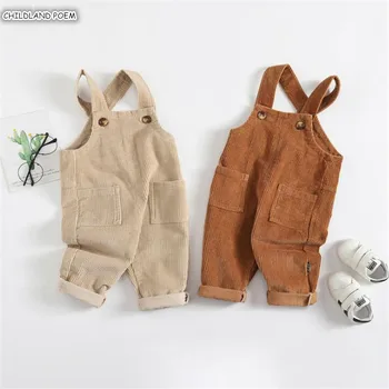 

Kids Overalls Jumpsuit Corduroy Baby Toddler Jumpsuit For Boy 100% Cotton Baby Children Girls Boys Overalls Pants Trousers 1-5Y