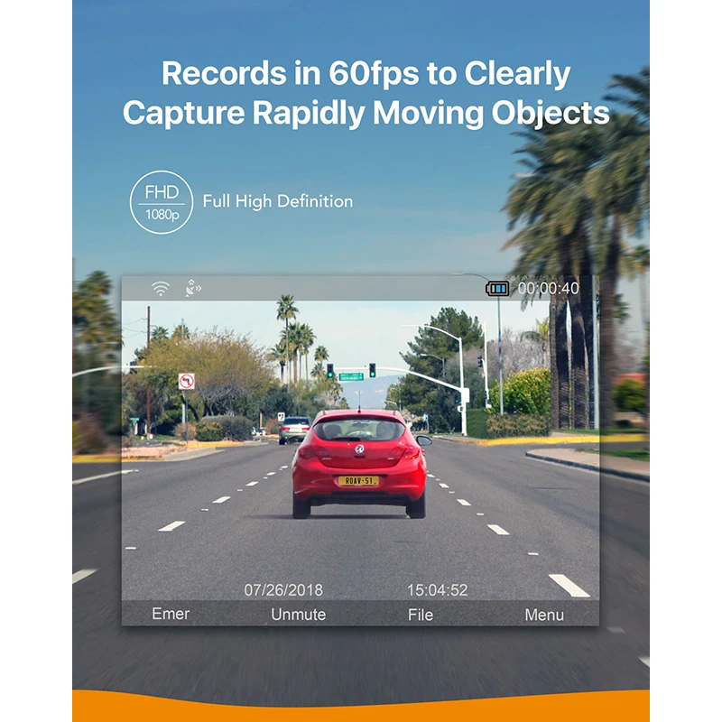 Anker Roav Dash Cam S1 Dashboard Camera with Sony Sensor Full HD 1080p NightHawk VisionBuilt-In GPS