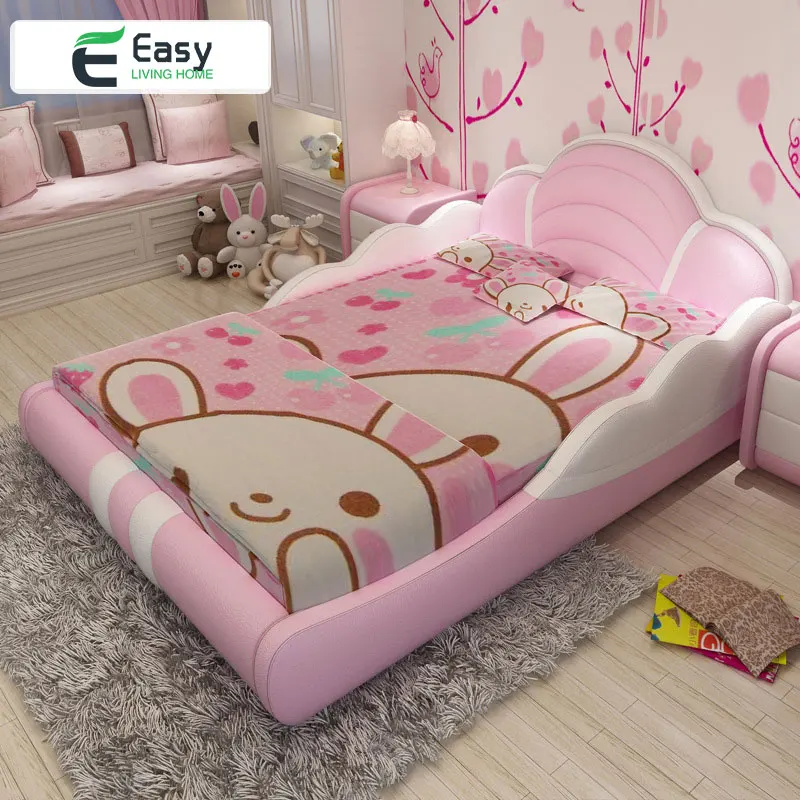 kids leather bed