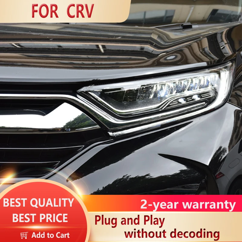 

For Honda CRV headlights 2017-2020 LED head lamp Angel eye led DRL front light Bi-Xenon Lens Car accessories