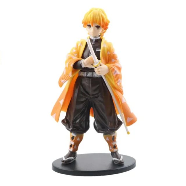 Anime Demon Slayer Figure Kamado Tanjirou Nezuko Action Figures PVC Model Toys Zenitsu Figurine Inosuke Kimetsu No Yaiba Figura Zenitsu No Box