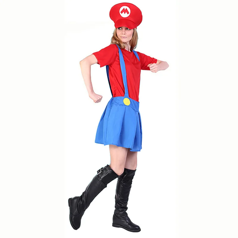 Одежда на Хэллоуин, шар для макияжа, одежда для выступлений, одежда Mario, одежда Mary, одежда Луи, женская одежда Mary