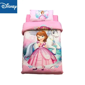 

Disney pink Princess Sophia 3Pcs Baby Bedding Set 100% Cotton Crib Bed Linen Kit Includes Mattress cover Pillowcase Duvet Cover