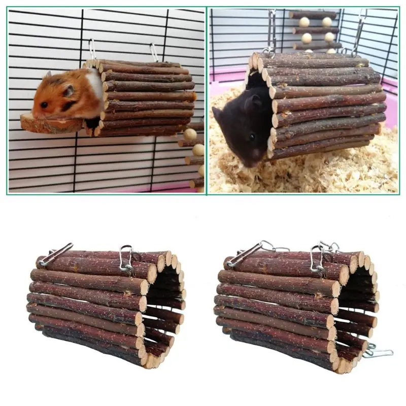 Wooden Animal Hamster Tunnel Guinea Pig Wooden Tunnel Small Animal