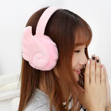 Модные плюшевые женские зимние наушники с крыльями, теплые наушники для ушей, наушники для девочек, наушники для ушей, защитные меховые наушники