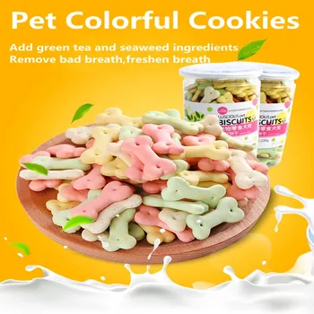 

Pet Cookies Dogs Snacks Molar Clean Teeth Eliminate Bad Breath Puppy Training Reward Calcium Supplement Dog Colorful Biscuits