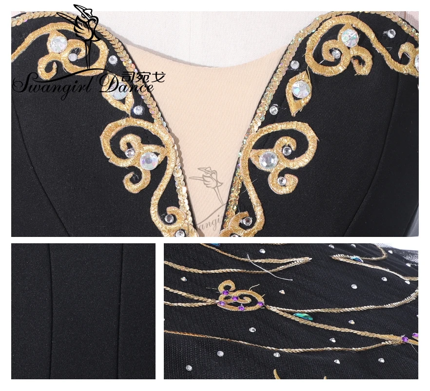 black swan professional tutu women competiton ballet stage costume tutu performance costume BT9295