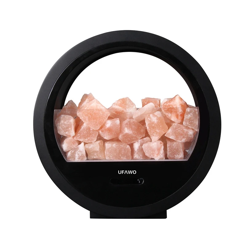 

Ufawo U3 Wireless Bt Speaker+Crystal Salt Rock Lamp Sound Box Night Light Usb Bedside Table Decorative Lamp Music Loudspeaker