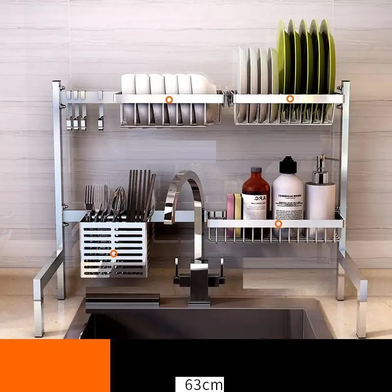 Number 29 Аксессуары для сушки посуды Especias Etagere butteret Cucina из нержавеющей стали кухонный стеллаж Органайзер Cozinha Cocina кухонный Органайзер - Color: Number 29