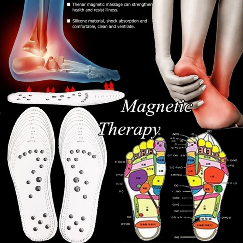 

Unisex 1 Pair Unisex Magnet Insole Comfortable Promote Blood Circulation Slimming Insole Foot Magnetite Physiotherapy Insole