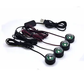 

9 LED 2/4 In 1 Interior 5050 Car Atmosphere Lights Dash Floor Foot Strip Lights Adapter Decorative Lamp