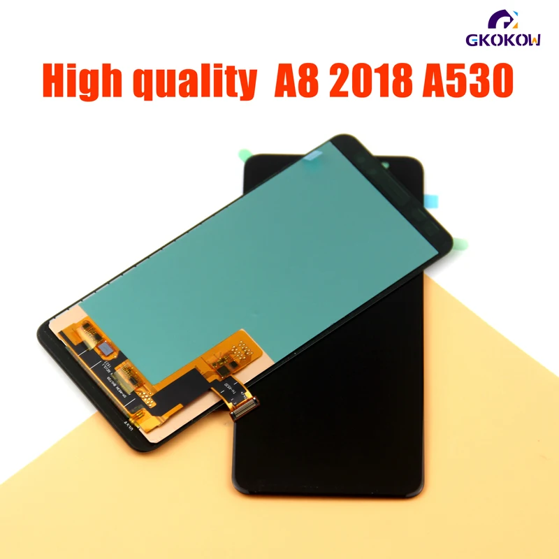 100% протестированный супер AMOLED для SAMSUNG A8 2018 A530 lcd A530F A530D дисплей ЖК экран сенсорный