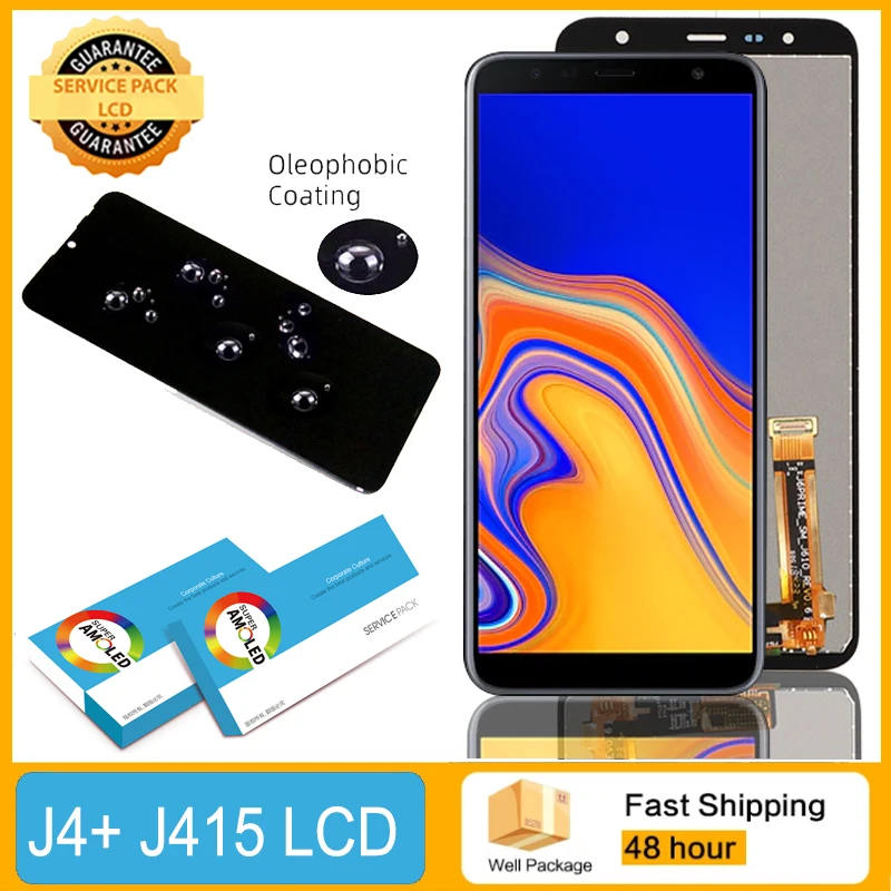 100% Оригинальный 6 0 ''ЖК-дисплей J6 Plus для Samsung Galaxy J4 + 2018 J415 дисплей с сенсорным