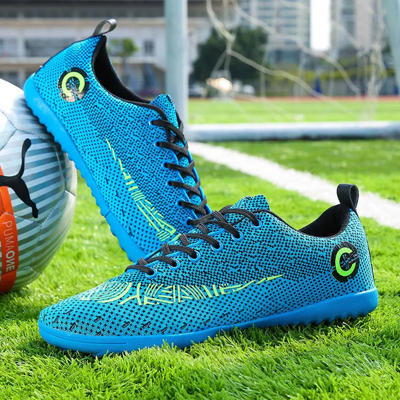 Стиль футбольные бутсы дышащие Fly Woven-C Luo 11 сломанные ногти мужские Детские Молодежные плоские 2050 для ногтей